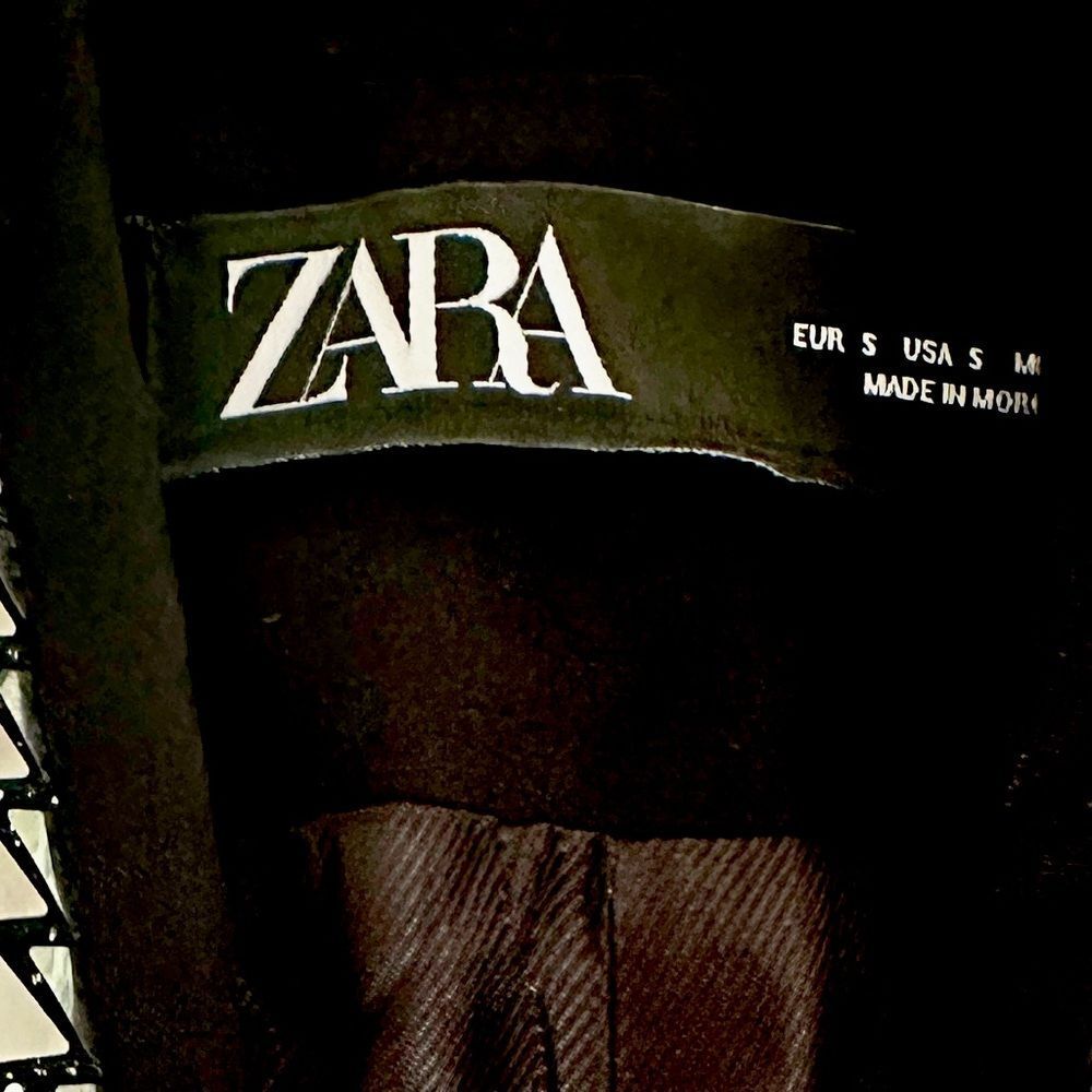 ZARA Blazer Silver Triangle Metallic Sequin Jacket Trinny • BLOGGER FAVORITE • - Picture 12 of 12